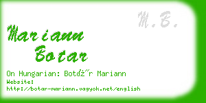 mariann botar business card